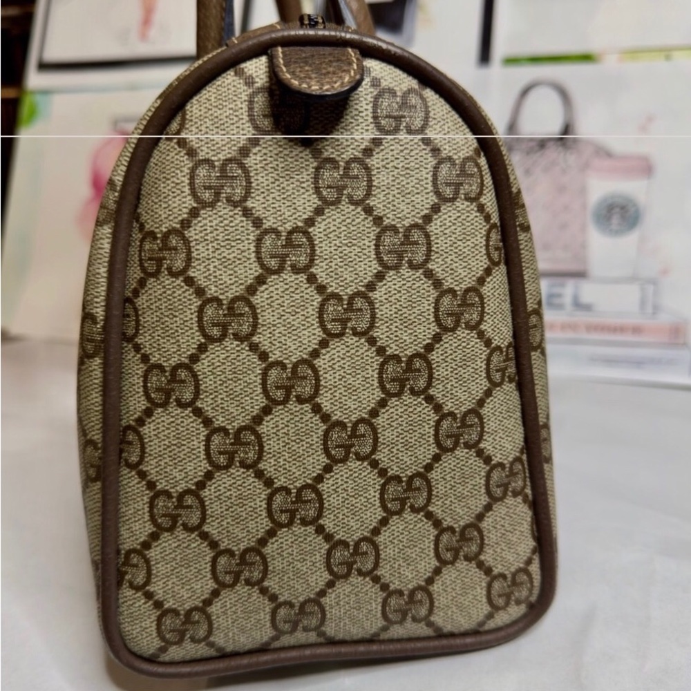 Gucci Supreme Sherry Line Mamogram Boston Bag - Picture 10 of 15
